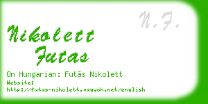 nikolett futas business card